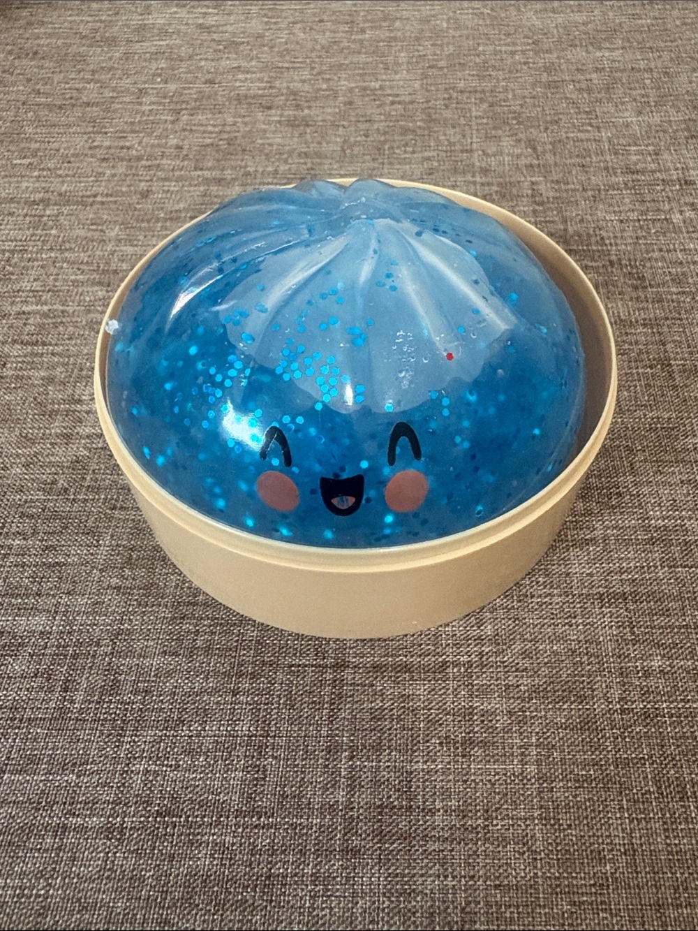 Blue Glitter dumpling Squishy